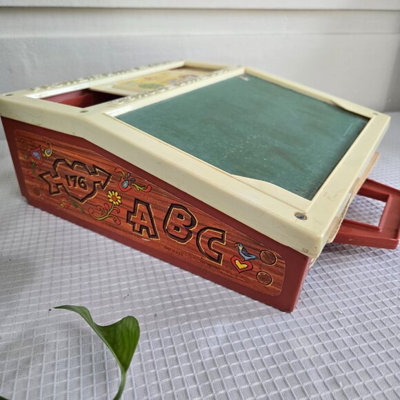 3/$100🫶 Vintage Fisher Price School Days Desk with Original Letter Stencils - Picture 5 of 8